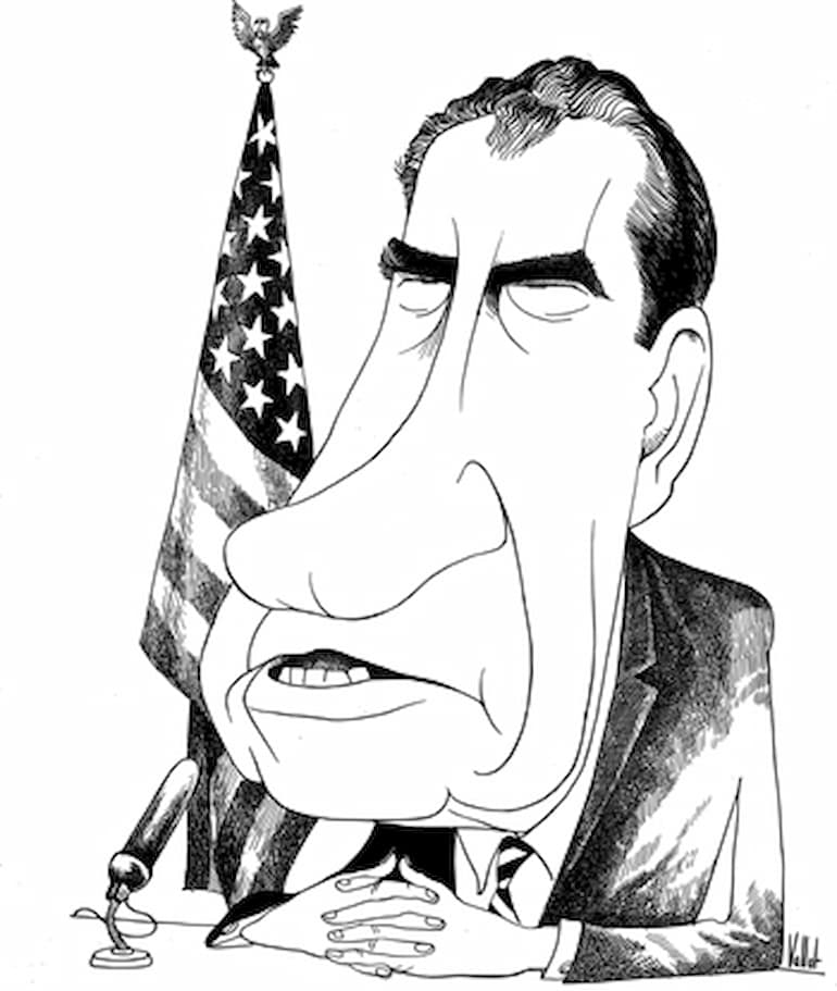 Una caricatura di Nixon!