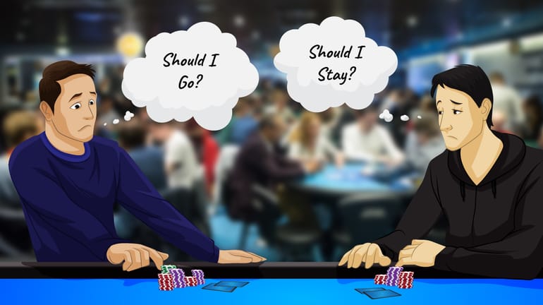 two poker players at the table